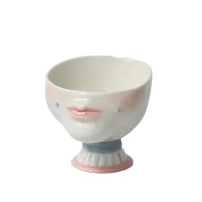 H2 Studio Blue / White / Pink The Kissing Cup Theatre Porcelain Art Tableware Column In Multi