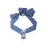 H2 Studio Women's Blue / Pink / Purple Grumpy Bunny Purple Blue Silk Choker Necklace