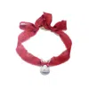 H2 Studio Women's Grumpy Bunny Ruby Red Silk Choker Necklace In Red