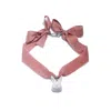 H2 Studio Women's Neutrals / Pink Grumpy Bunny Nude Pink Silk Choker Necklace In Pink