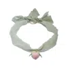 H2 Studio Women's Pink / Green Peach It Double Sided Light Green Silk Necklace In Multi