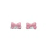 H2 Studio Women's Pink / Purple Bowtie Maniac Mini Bowtie Earrings Pink
