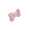 H2 Studio Women's Pink / Purple / Gold Bowtie Maniac Large Ceramic Bowtie Gold Plated Brass Ring Rose Rock
