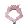H2 Studio Women's Pink / Purple Grumpy Bunny Light Pink Silk Choker Necklace