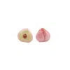 H2 Studio Women's Red / Yellow / Pink Peach It Non-symmetrical Porcelain Silver Earrings