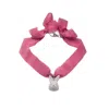 H2 Studio Women's White / Pink Grumpy Bunny Hot Pink Silk Choker Necklace In Multi