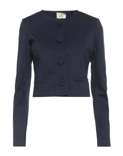 H2o Italia Woman Jacket Midnight Blue Size 10 Polyester, Elastane In Gray