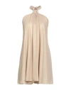 H2o Italia Woman Mini Dress Gold Size M Polyester In Neutral