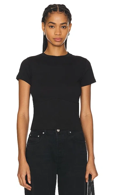 H2ofagerholt H2o Fagerholt Sophia Cropped Tee In 深黑色