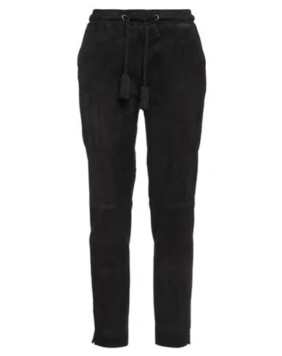 H8li Paris Woman Pants Black Size M Lambskin