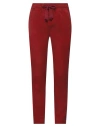 H8li Paris Woman Pants Brick Red Size M Lambskin In Red