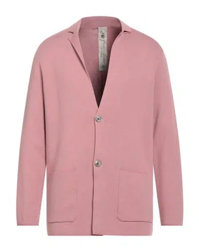 H953 Man Blazer Antique Rose Size 40 Cotton In Pink