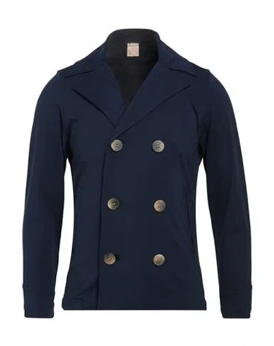 H953 Man Blazer Navy Size 48 Cotton, Polyamide, Elastane In Blue