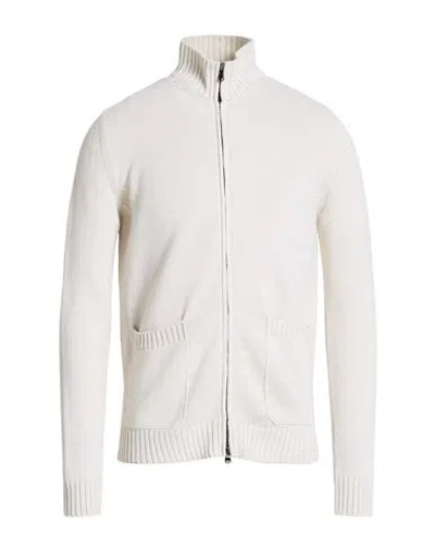 H953 Man Cardigan Beige Size 38 Cotton, Cashmere In White