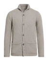 H953 Man Cardigan Beige Size 38 Merino Wool, Cashmere In Gray