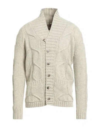 H953 Man Cardigan Beige Size 40 Merino Wool In Nude