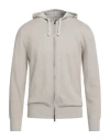 H953 Man Cardigan Beige Size 42 Cotton In Gray