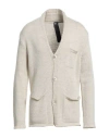 H953 Man Cardigan Beige Size 50 Wool, Linen In Neutral