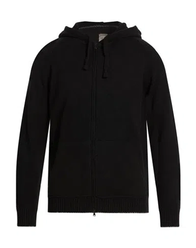 H953 Man Cardigan Black Size 42 Merino Wool