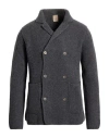 H953 Man Cardigan Charcoal Size 44 Wool In Gray