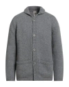 H953 Man Cardigan Grey Size 42 Merino Wool, Cashmere In Gray