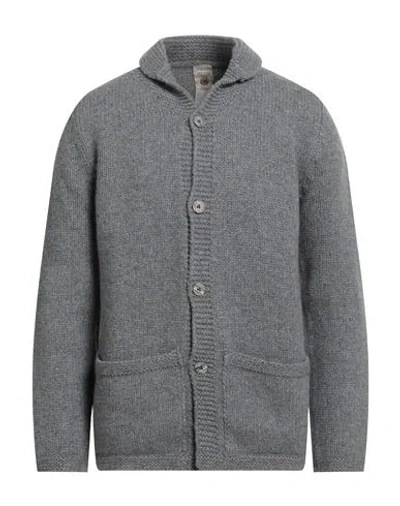 H953 Man Cardigan Grey Size 42 Merino Wool, Cashmere In Gray