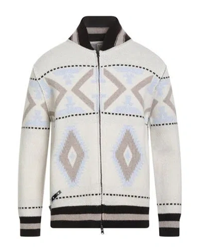 H953 Man Cardigan Light Grey Size 40 Merino Wool, Cashmere In Multi