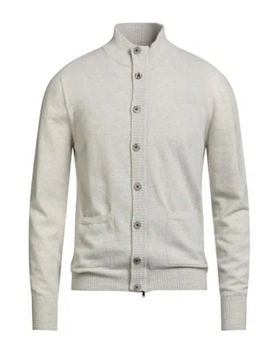 H953 MAN CARDIGAN LIGHT GREY SIZE 40 MERINO WOOL