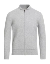 H953 Man Cardigan Light Grey Size 40 Wool, Polyamide, Elastane In Gray