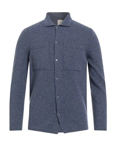 H953 Man Cardigan Navy Size 40 Wool, Polyamide, Elastane In Blue