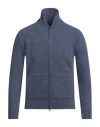 H953 Man Cardigan Navy Size 40 Wool, Polyamide, Elastane In Blue