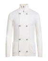 H953 Man Cardigan Off White Size 38 Merino Wool In White