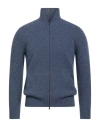 H953 Man Cardigan Navy Size 40 Wool, Polyamide, Elastane In Blue