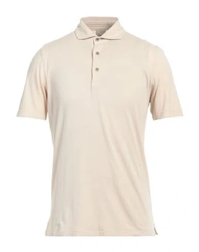 H953 Man Polo Shirt Beige Size 46 Pima Cotton, Modal