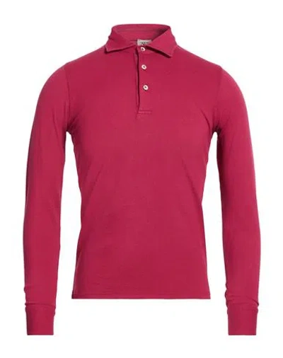 H953 Man Polo Shirt Garnet Size 36 Cotton In Red