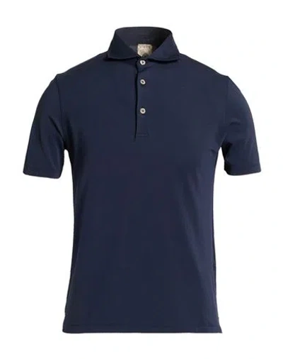 H953 Man Polo Shirt Midnight Blue Size 40 Cotton, Elastane