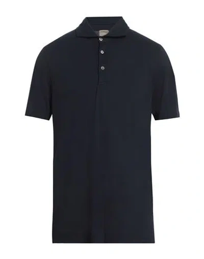 H953 Man Polo Shirt Midnight Blue Size 44 Cotton, Elastane