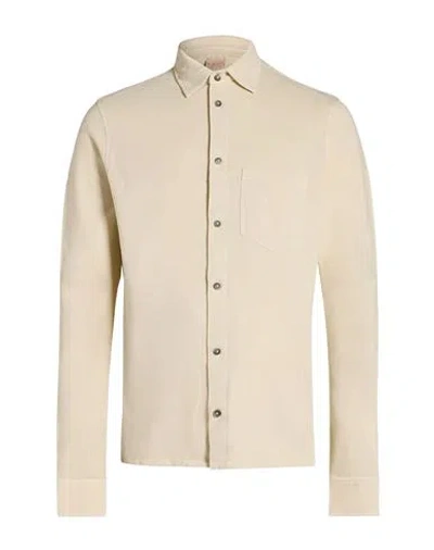 H953 Man Shirt Beige Size 44 Cotton, Elastane In Pink