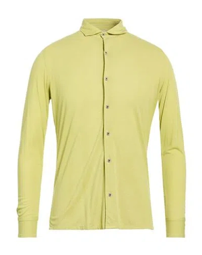 H953 Man Shirt Light Green Size 36 Pima Cotton, Modal