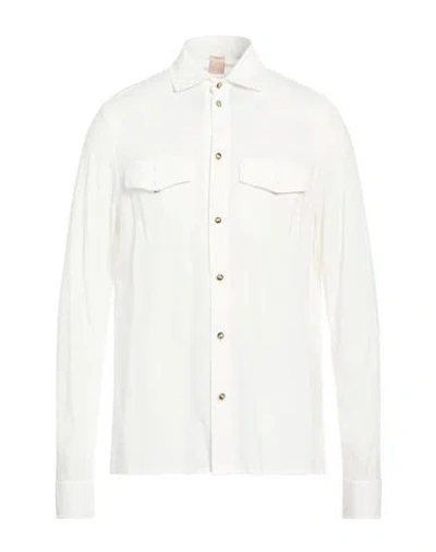 H953 Man Shirt White Size 42 Cotton