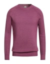 H953 Man Sweater Antique Rose Size 40 Merino Wool