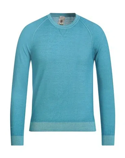 H953 Man Sweater Azure Size 38 Merino Wool In Burgundy