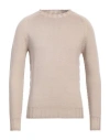 H953 Man Sweater Beige Size 38 Merino Wool