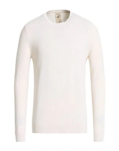 H953 Man Sweater Cream Size 40 Merino Wool In White