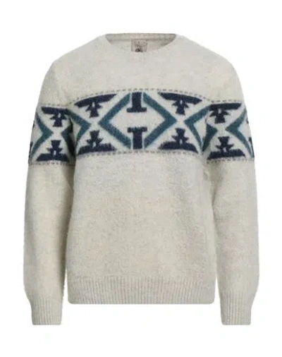 H953 Man Sweater Beige Size 40 Merino Wool In Neutral