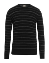 H953 Man Sweater Black Size 42 Merino Wool In Black