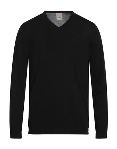H953 Man Sweater Black Size 44 Merino Wool