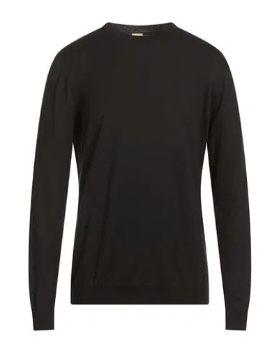H953 Man Sweater Black Size 44 Silk, Cotton