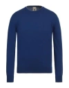 H953 Man Sweater Blue Size 40 Cotton