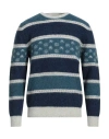 H953 Man Sweater Navy Size 44 Merino Wool In Blue